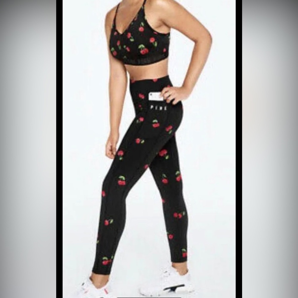 PINK Victoria’s Secret Ultimate Cherry Leggings